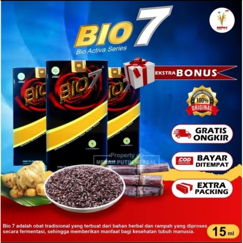 Bio7 Official Store Asli | Bio Seven | Bio 7 Jamu Tetes Herbal Antioksidan Isi 15 ML Membantu Menjag