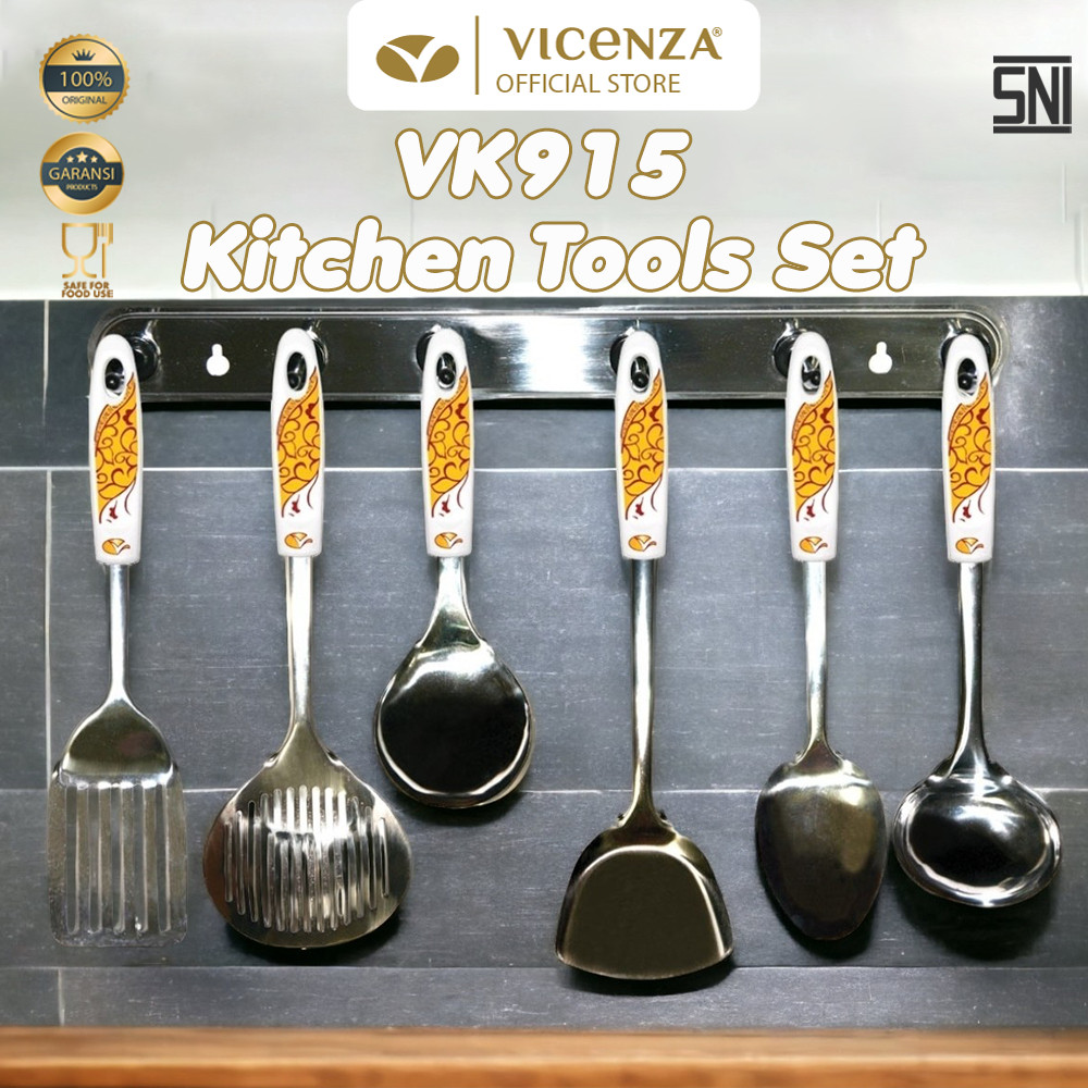 Vicenza Kitchen Tools - Alat Masak Sendok Masak VK915 Motif