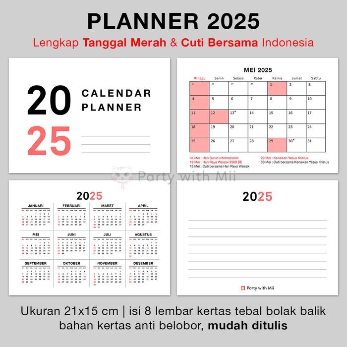 

f Z Kalender meja duduk Planner 2024 Simple agenda kantor - Classic 2025