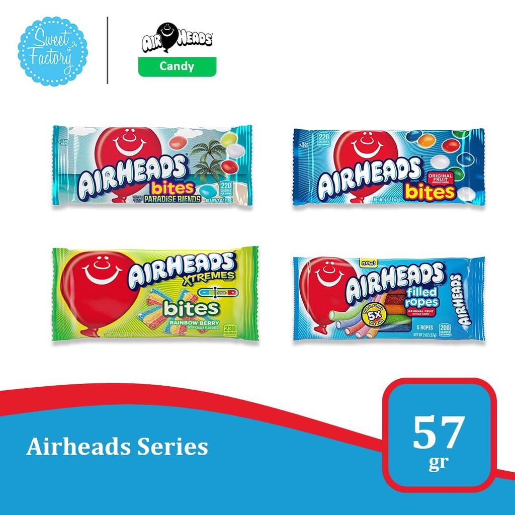 

Airheads Candy 2 oz / 57gr Series – Permen Kunyah Asam Manis Impor USA