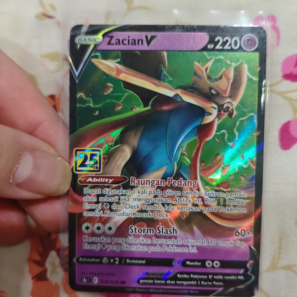 zacian v 25th RR s8a tcg pokemon