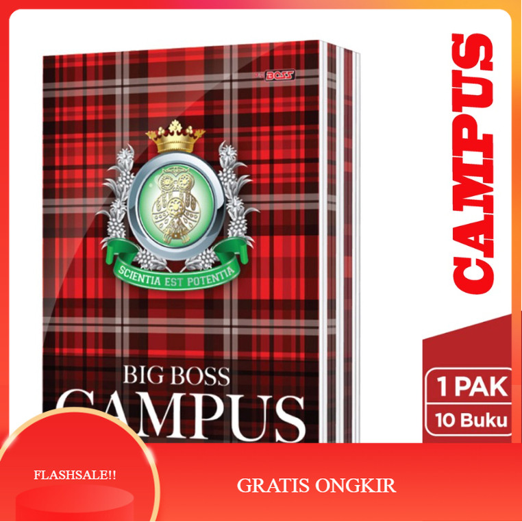 

【AGNES_ID】FLASHSALE!! BUKU TULIS CAMPUS 50 LEMBAR BOXY (10pc) / BUKU TULIS BIG BOSS
