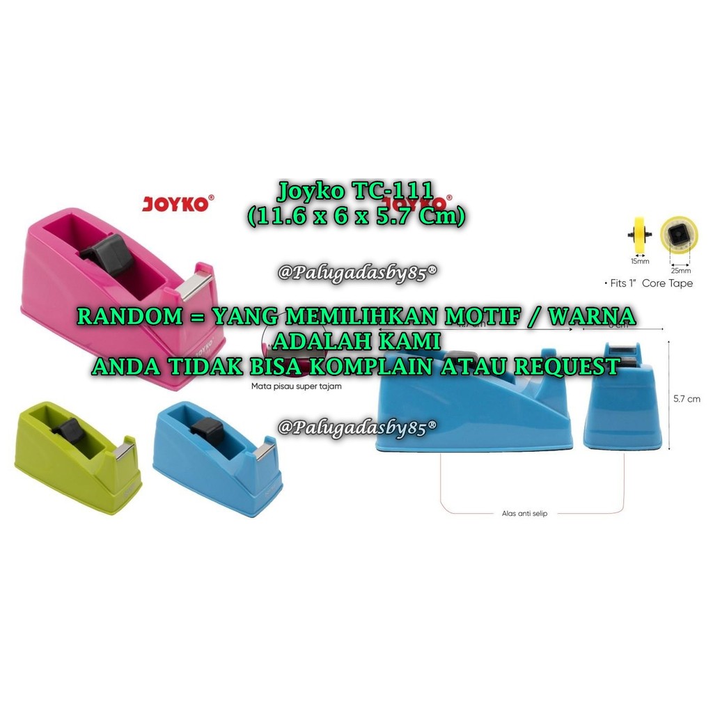 

(1 Biji) GROSIR Tape Cutter JOYKO TC-111 Tape Dispenser Pemotong Pita Perekat Joyko TC-111 (1 Biji)
