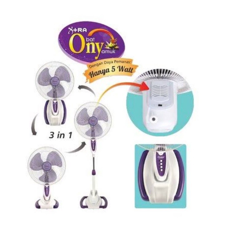 Kipas Angin Cosmos 16 S033 ONY Wadesta Dinding,Meja,Berdiri 16 Inch