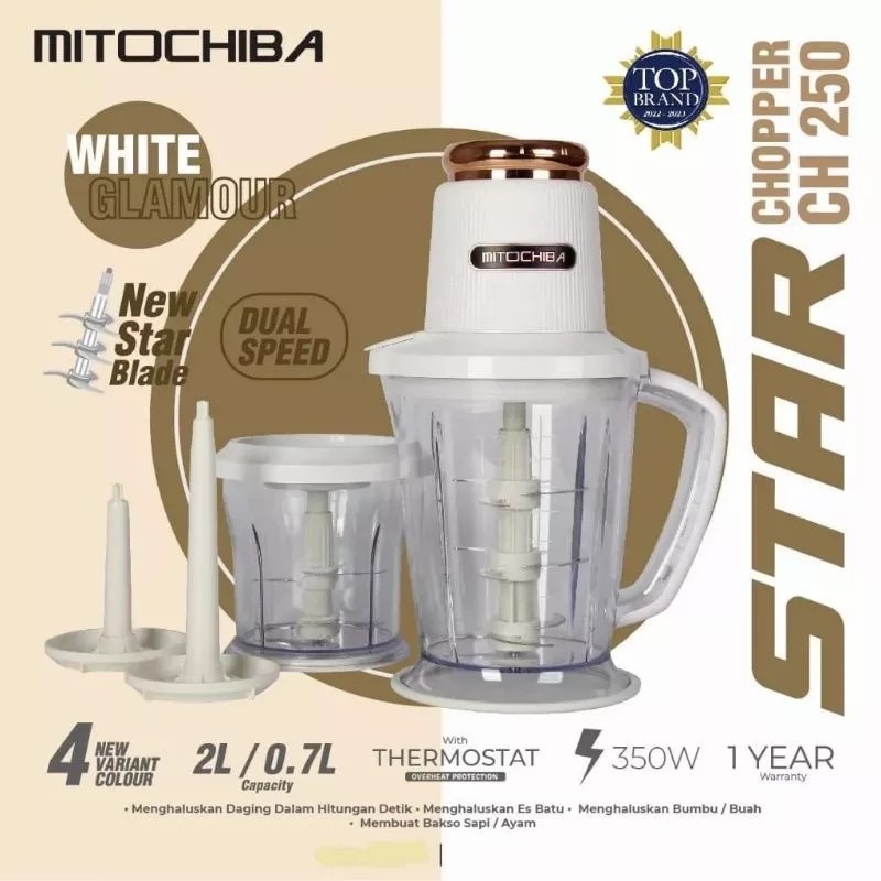 Chopper Mitochiba CH 250 Mito Food Chopper 2L Blender CH250 2 Liter Original