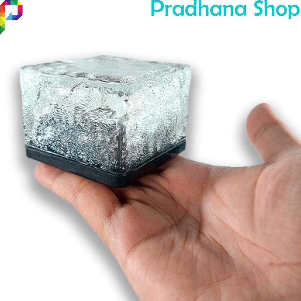 Lampu Taman Hias Tanam Lantai Bentuk Es Ice Brick Solar Water LED 0.2W
