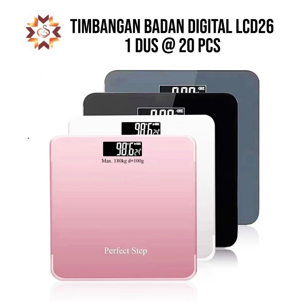 [WMK] Timbangan Badan Digital/ Temperature Version Baterai/ Timbangan Badan Digital Polos