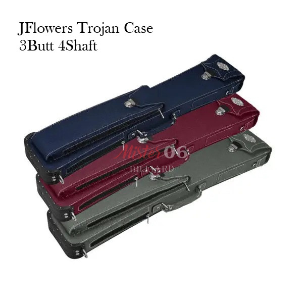JFLOWERS TROJAN JF0056 Tas Stick Billiard 3x4|| Soft Case 3BUTT 4SHAFT