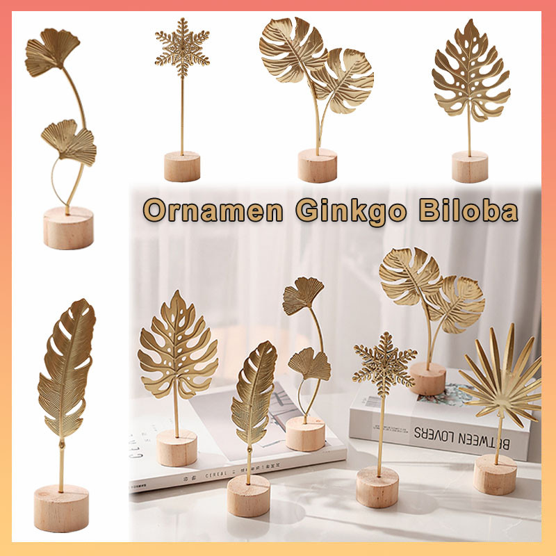 Ornamen Ginkgo Biloba / Ringanstyle Iron Ginkgo Biloba Ornaments / Skandinavia Rumah Kreatif Pintu M