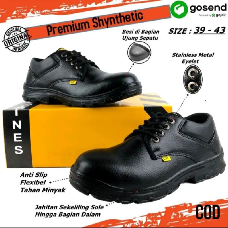 [PREMIUM ORIGINAL] Sepatu safety pria ujung besi sepatu safety low boot sepatu septi model pendek