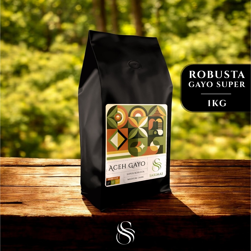 

KOPI ROBUSTA GAYO SUPER 1KG SARIMAS (KOPI BUBUK) FRESH ROASTED - LIGHT GREEN