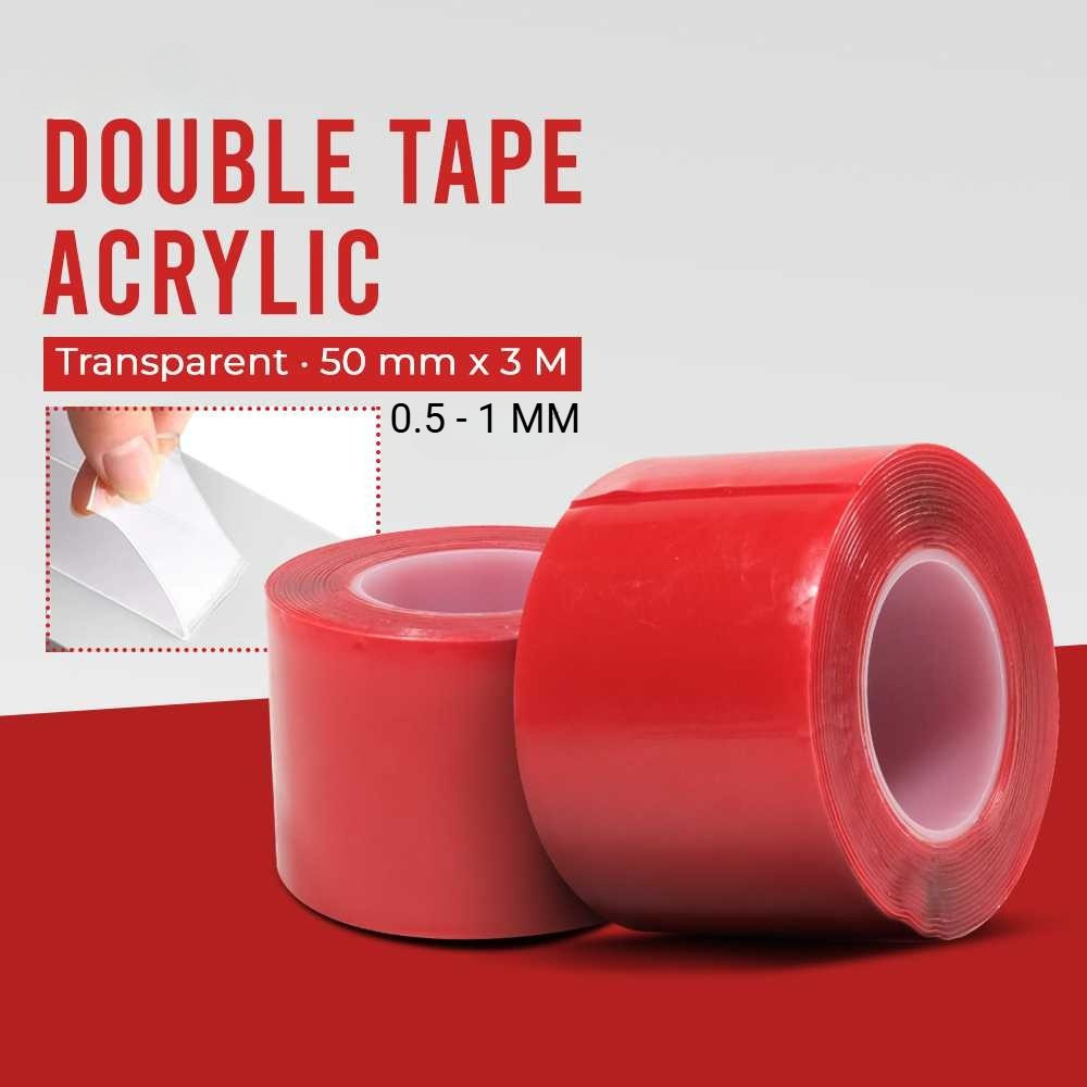 

Double Tape Bening Transparan Acrylic Super Kuat Tanpa Bekas Solatip Isolasi Dobel Sisi J4702 - COD