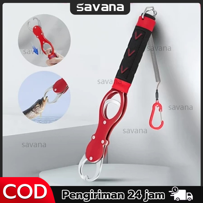 【SAVANA】Fish Lip Grip Penjepit Mulut Ikan Grip Ikan Jepit Bibir Ikan Dengan Timbangan Dan Meteran