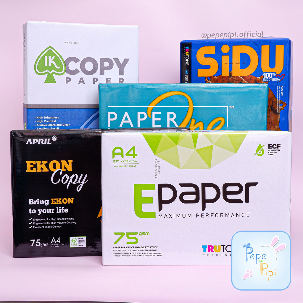 

Kertas HVS Fotocopy & Print A4 1 Rim Isi 500 Lembar