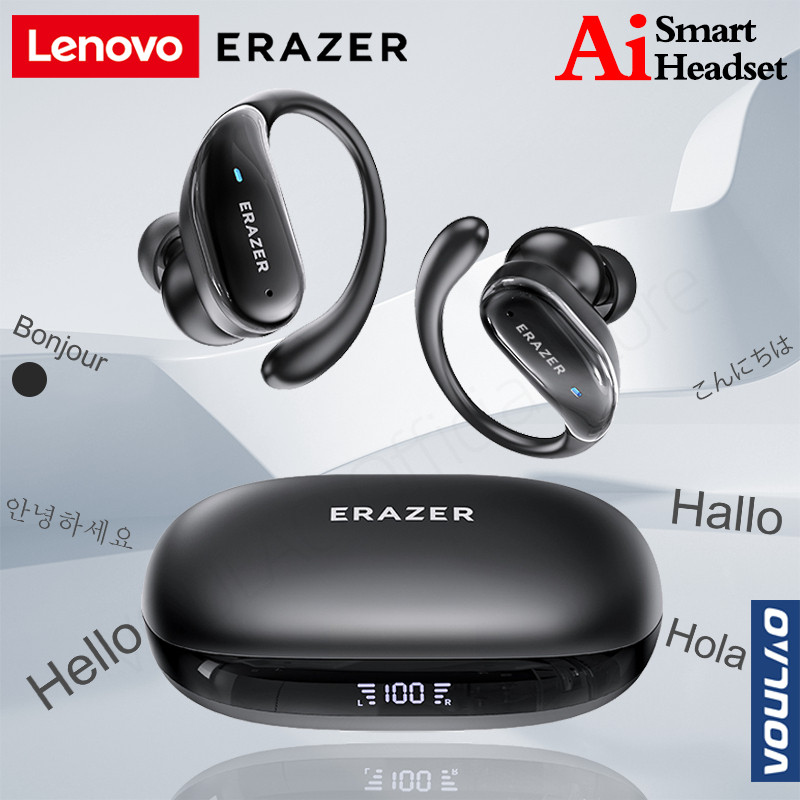 Lenovo  ERAZER XT80PRO Original True Wireless Bluetooth V5.4 Headphone terjemahan AI Earphone Waterp
