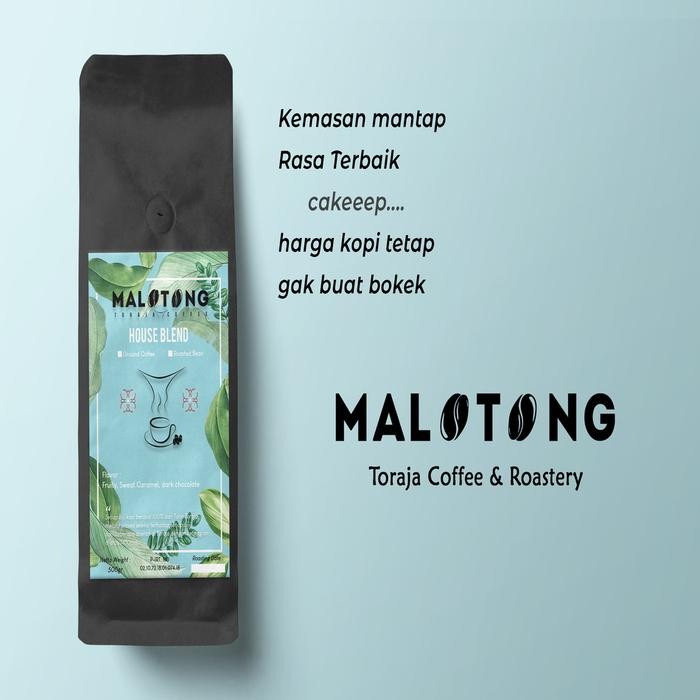 

Malotong Kopi House Blend Toraja Mammik 500gr Kopi Bubu / Biji Kopi - Medium Roast, Bubuk Sedang
