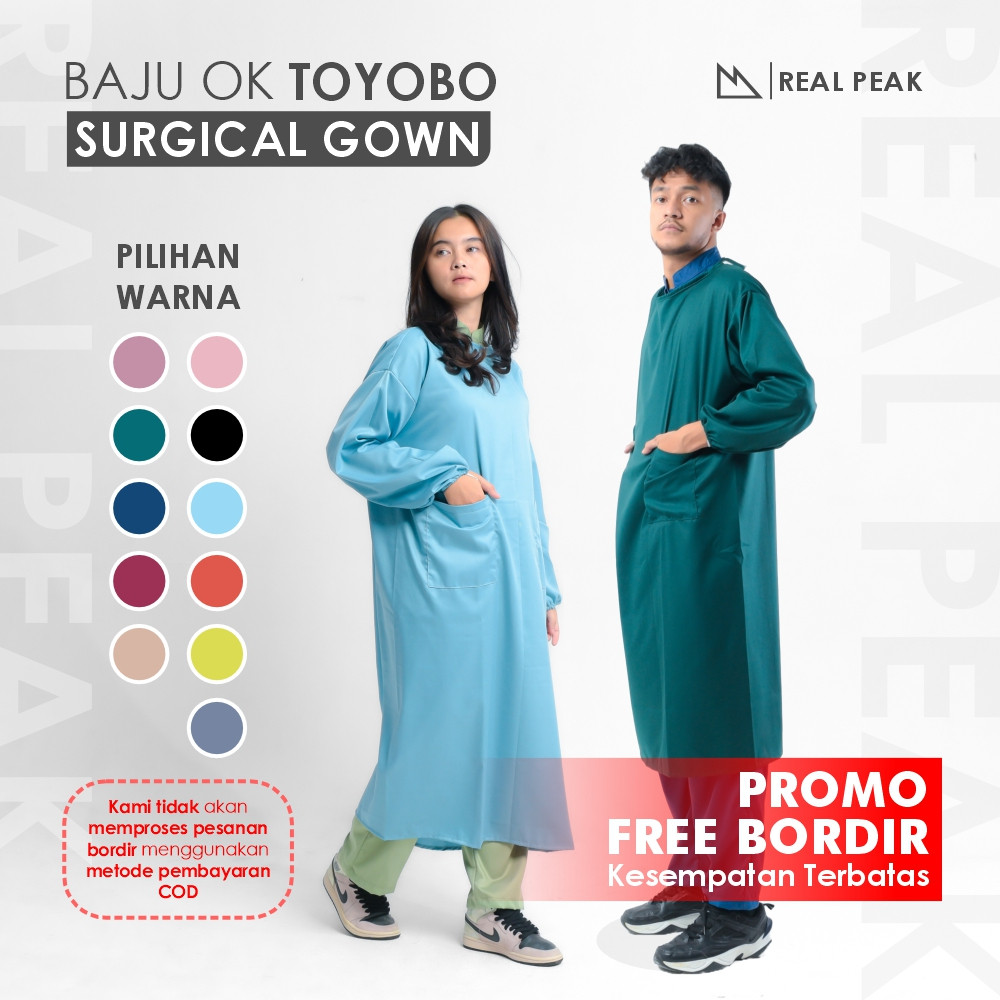 [REAL PEAK] Surgical GOWN Toyobo Premium | APD Surgical GOWN | GOWN Medis | GOWN toyobo medis