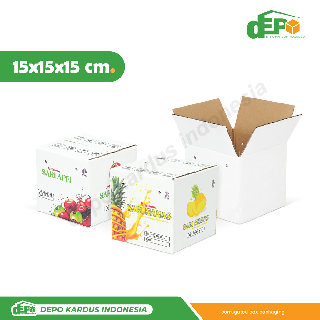 

Box 15X15X15 (12x120 ml KOTAK) Kardus/Karton/Kemasan/boxamdk/amdk/hampers/normal/tinggi15