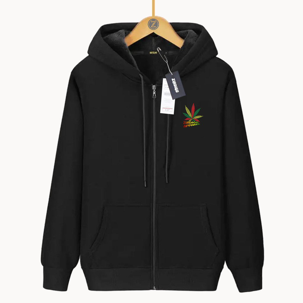 Zirdigo Jaket Zipper Distro Raggae Logo Jaket Unisex Resleting