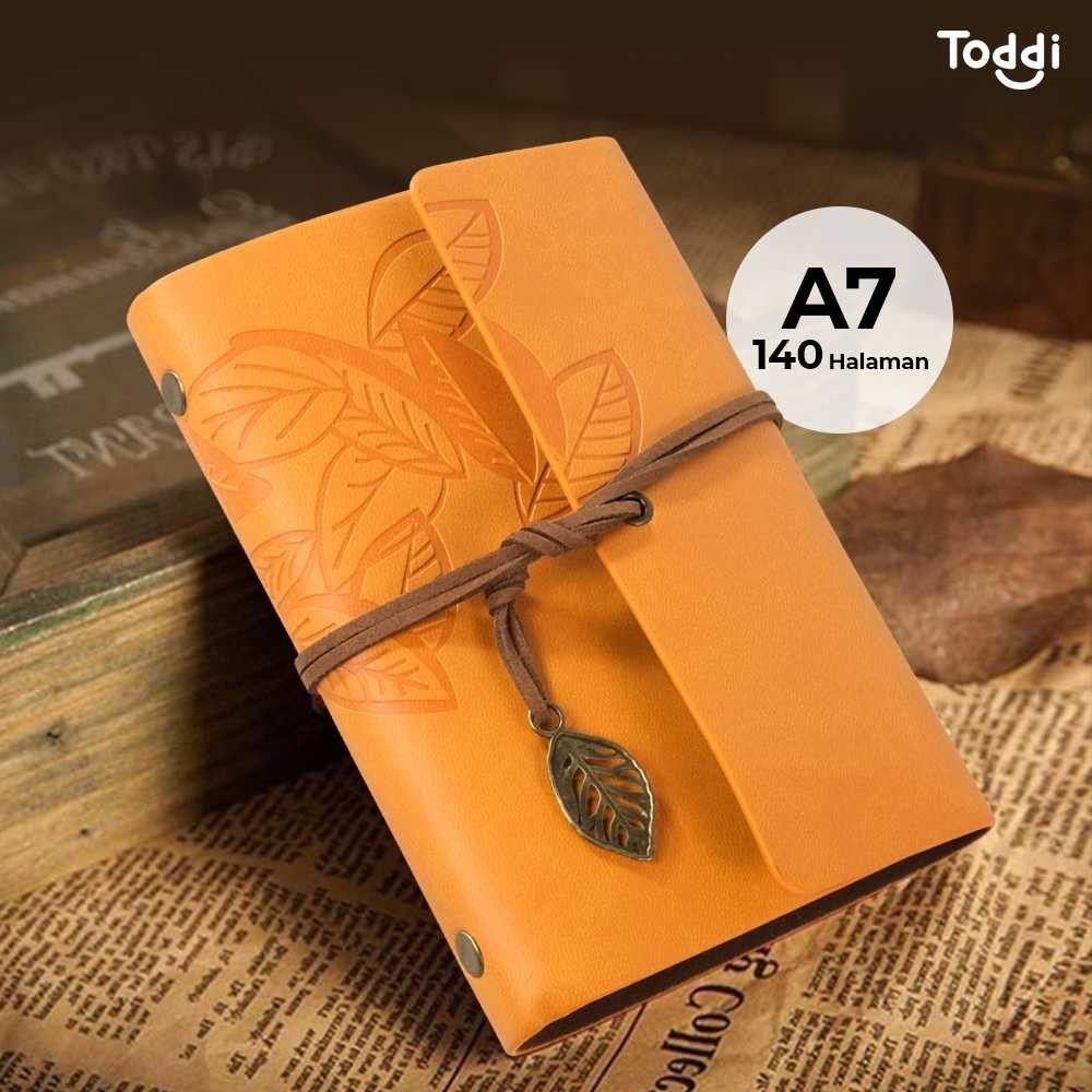

Buku Catatan Notebook Binder Loose Leaf Cover Kulit Vintage A7 - TD14