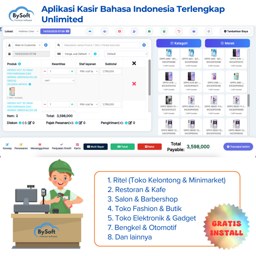 Aplikasi Kasir POS Toko Minimarket Lengkap Laravel