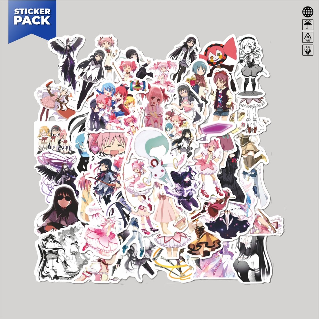 

[100PCS]Stiker Pack Sticker Anime Magica Madoka Sticker Aesthetic Vinyl Anti Air Dekorasi Sticker Laptop Buku Journal Koper Helm Casing HP Gitar Helm Skateboard
