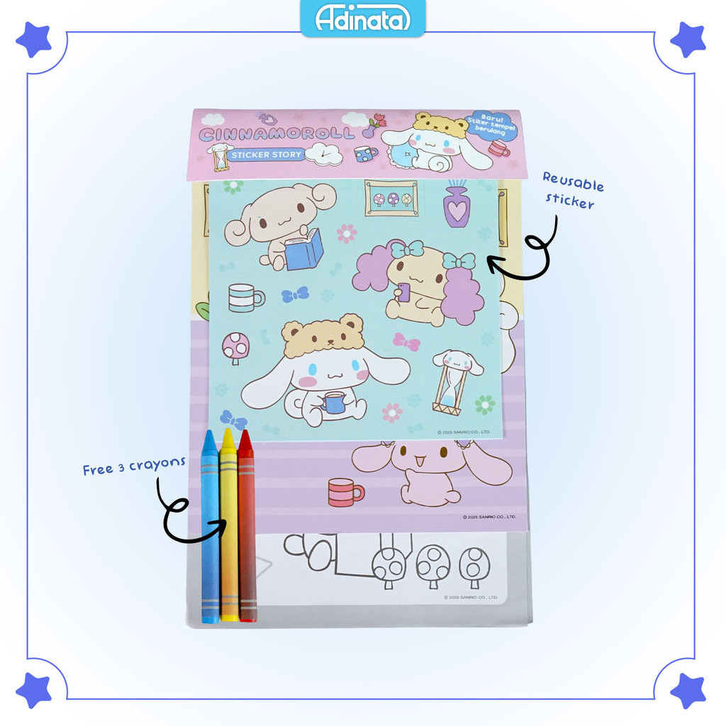 

Cinnamoroll Sticker Story Book 2517-6701 - Adinata / Stiker