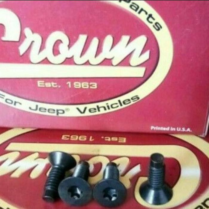 baut engsel pintu dan frem frame kaca crown USA Jeep CJ7 wrangler YJ top