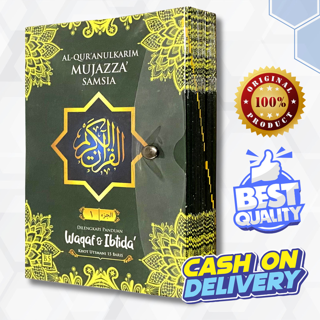 Mushaf Al Quran Per Juz Usmani 15 Baris Standar B5 HVS Alquran Mujazza SAMSIA Cover Kalep Penerbit N