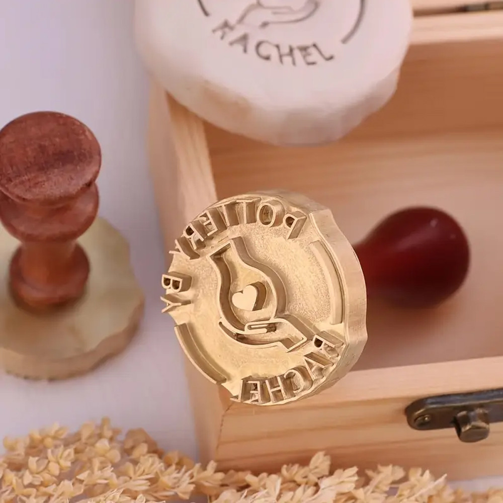 

LOGO Custom Pottery Stamp for Clay Custom Brass Stamp for Ceramic Custom Letter Stamp Soap Brass Mold with Own Logo Design