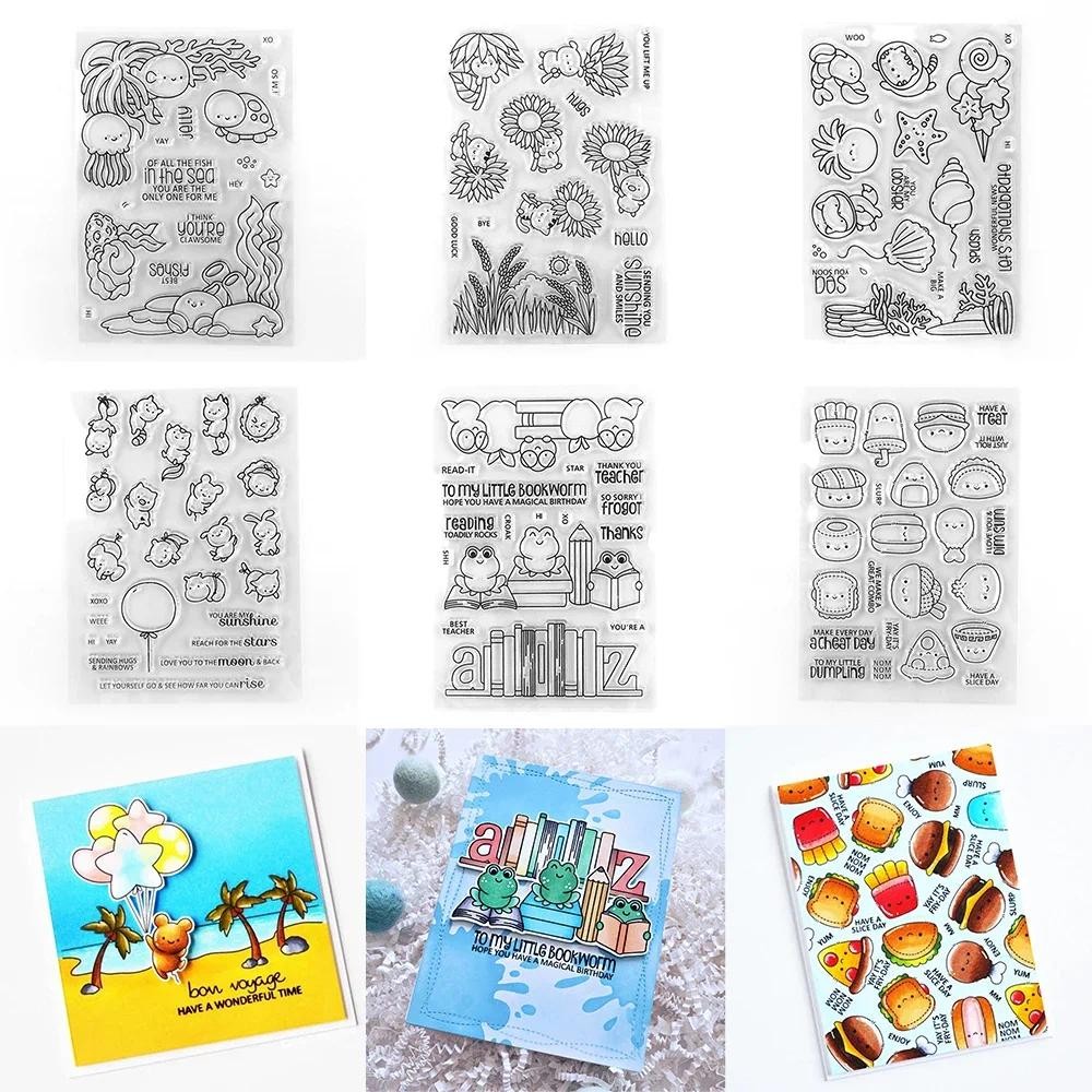 

Balloon Bunch Sea All Booked Up Clear Stamps And Cutting Dies For DIY Craft Making Art Card Photo Album Scrapbooking Decoration