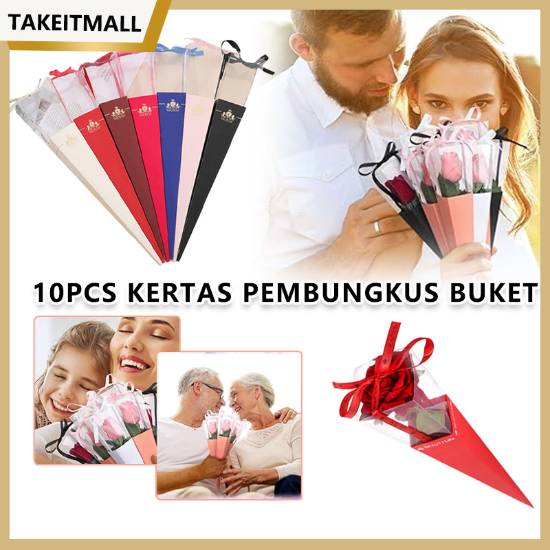 

Single Rose Box /kertas Bunga / Barang Florist / Box Bunga Satuan/Hiasan Hadiah Bunga Kristal Mawar Indah