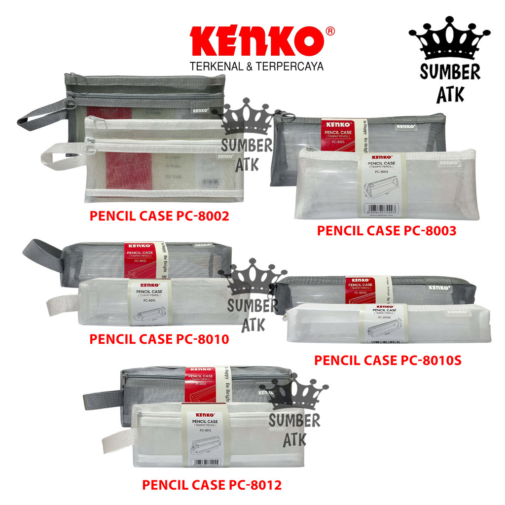 

Kotak Tempat Pensil Pencil Case KENKO PC-8002 PC-8003 PC-8010 PC-8010S PC-8012 Mesh