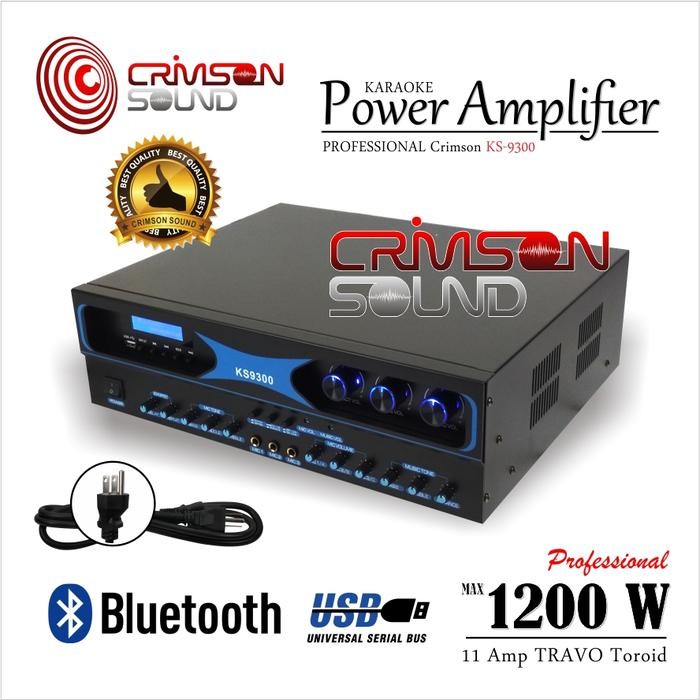 POWER AMPLIFIER CRIMSON KS - 9300 PREMIUM KARAOKE HIFI BLUETOOTH USB