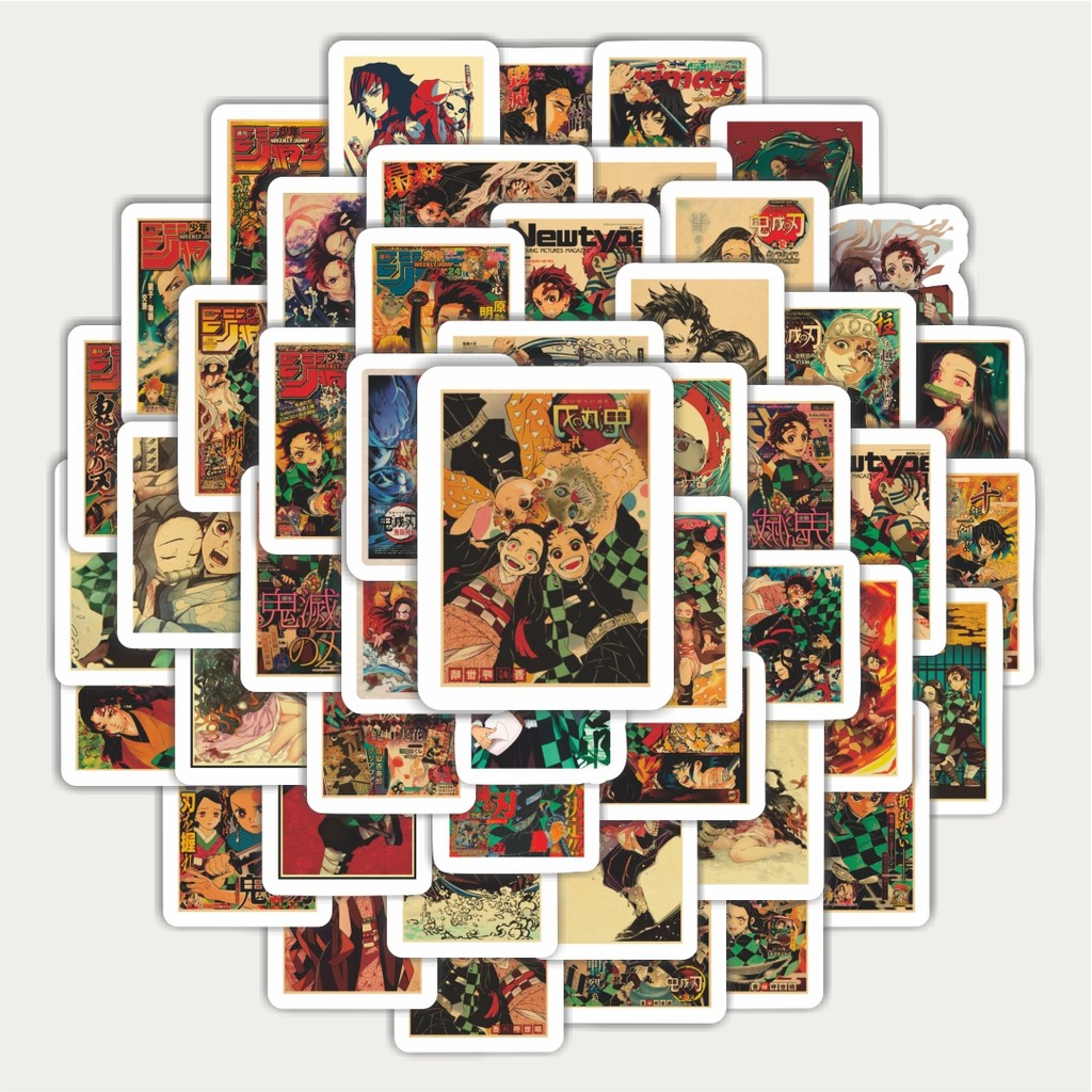 

Sticker Pack Stiker Anime Demon Slayer Poster Stiker Dinding | Sticker TUMBLR | Stiker LAPTOP KOPER HELM