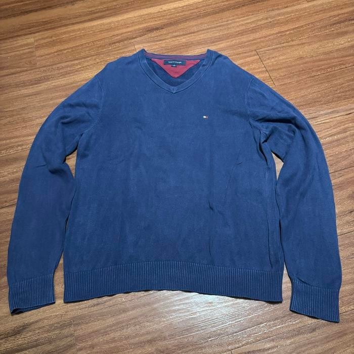 Sweater Tommy Hilfiger Original Biru Navy - Size M
