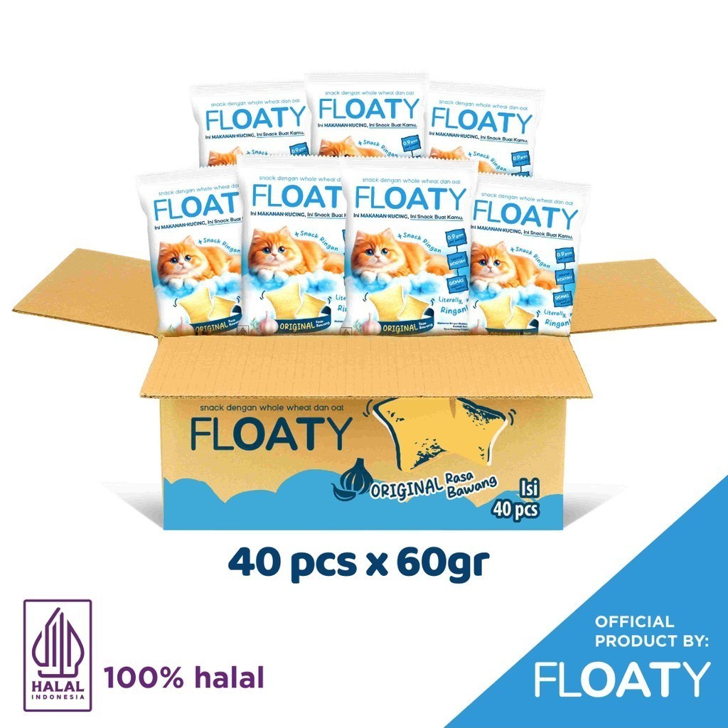 

Paket Kucing Gemes - 40 Pcs Floaty Snack Original 60 Gr