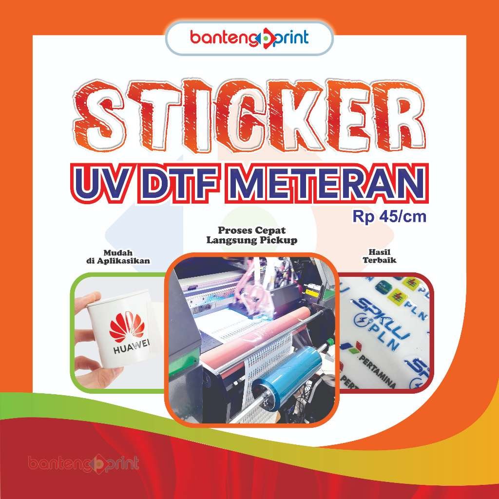 

STICKER UV DTF METERAN | Stiker Timbul | Cetak Stiker UV DTF