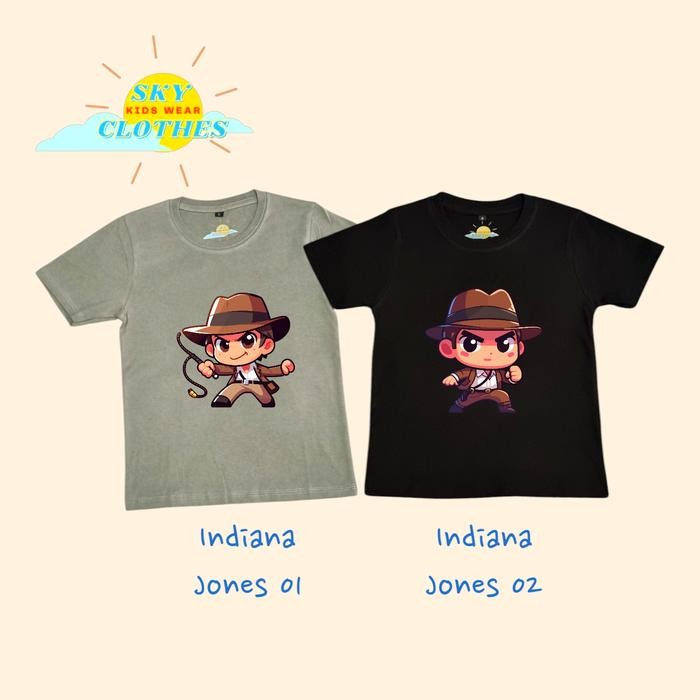 Kaos Anak Indiana Jones Kaos Indiana Jones Disney - 1-2 tahun, Hitam