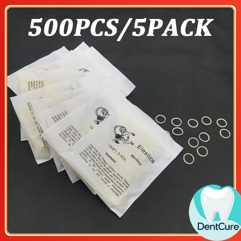 500pcs karet elastik gigi ortho behel dental rubber band elastis karet elastic 3.5oz kawat gigi reng
