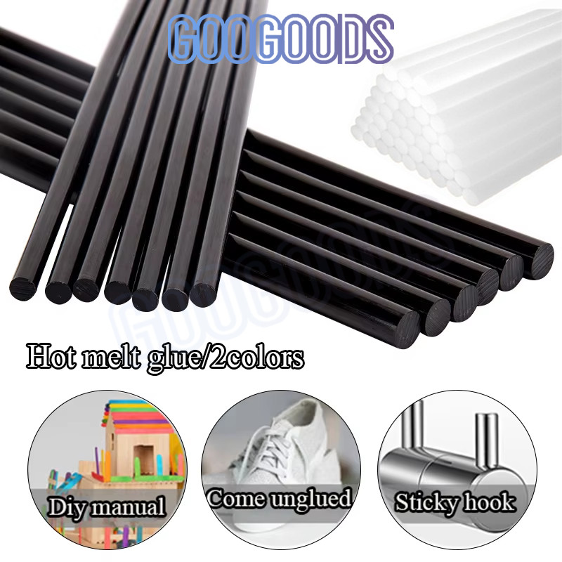 GG 10pcs isi lem tembak/ lem bakar / glue gun refill / lem lilin tembak kecil besar Putih&Hitam