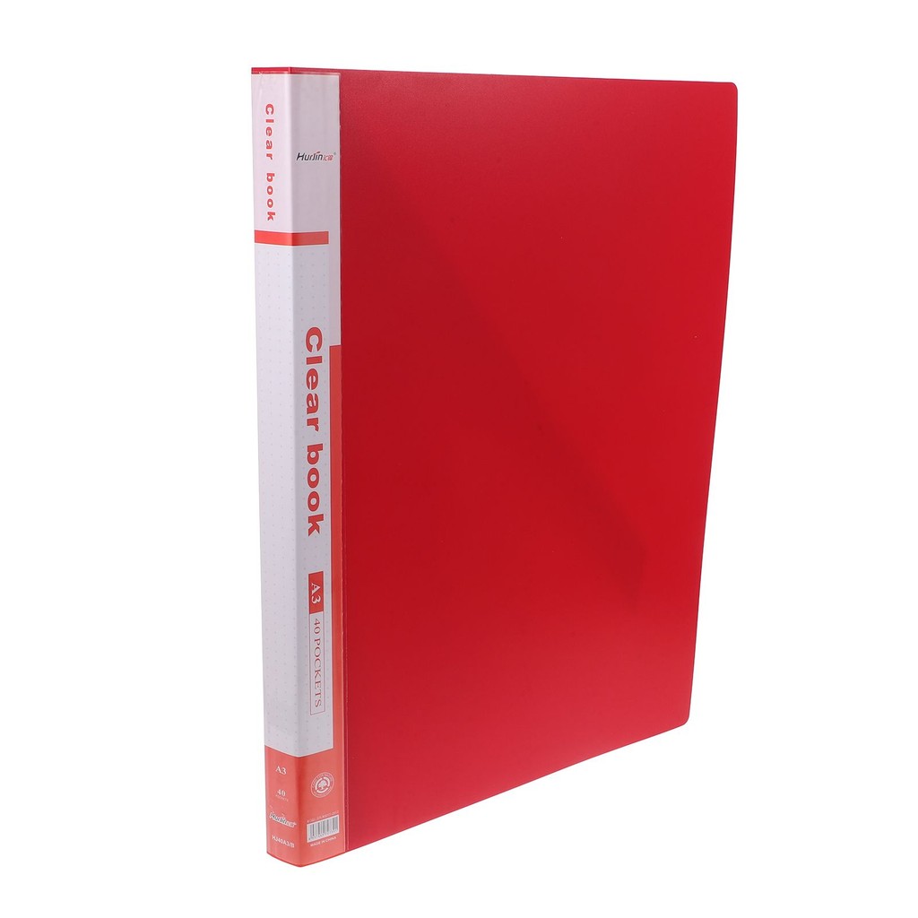 

A3 Transparent Portfolio Folder 40 Pages Clear Sleeves Artwork Display Storage PP Large Capacity File Organizer Plastic