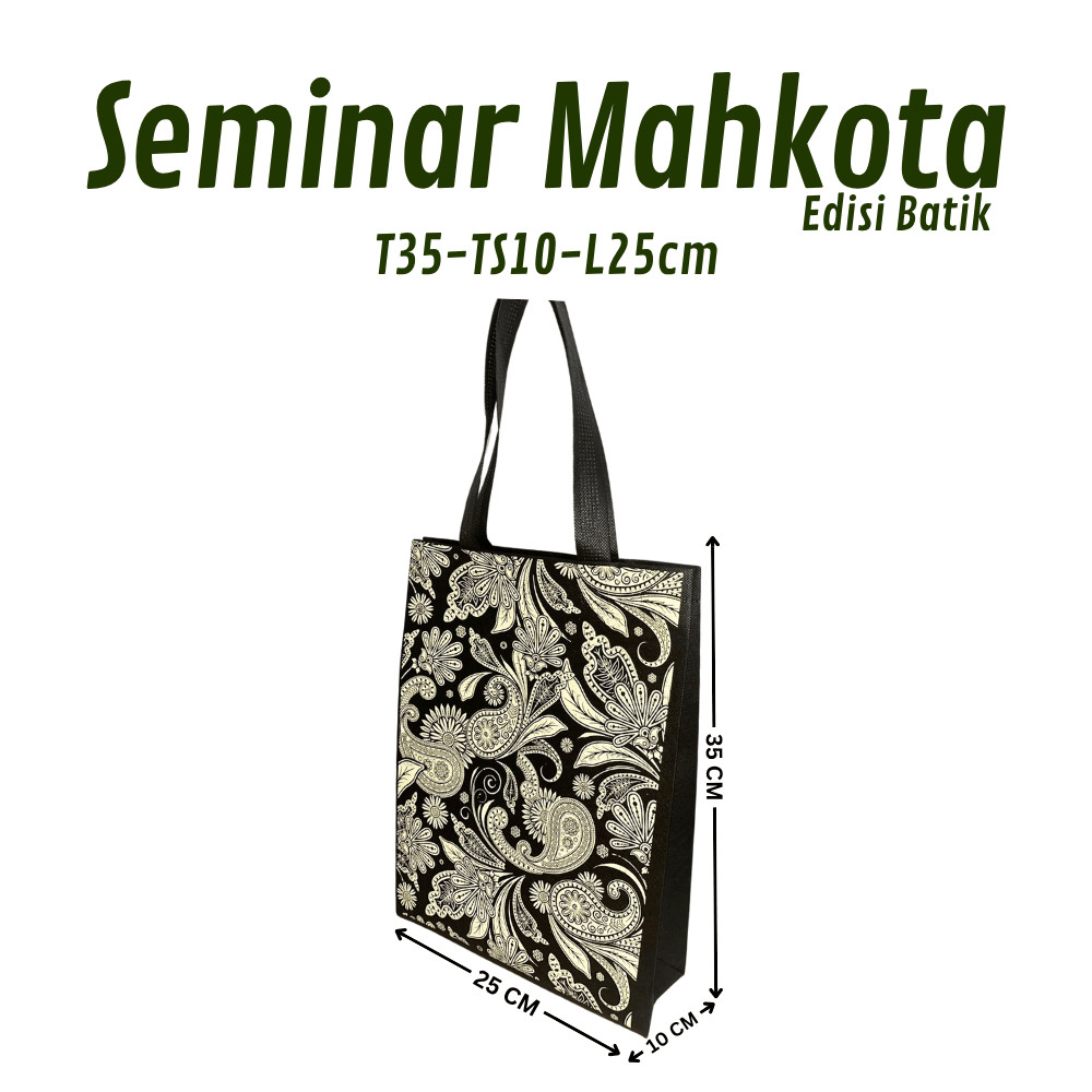 Tas Spunbond Seminar Motif Batik Mahkota tas Hajatan Tas Souvenir