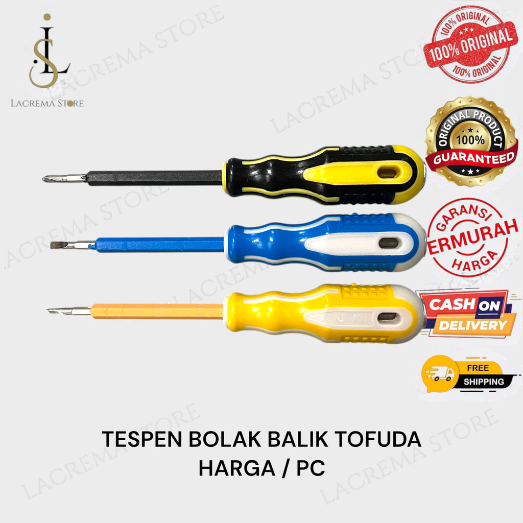 TESPEN BOLAK BALIK TOFUDA | TESPEN USA BOLAK BALIK | WARNA RANDOM | OBENG TESPEN BOLAK BALIK MURAH