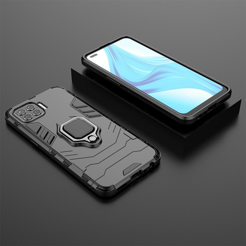 CASE OPPO RENO 4 / 4F / 4 PRO 4G HARDCASE ARMOR SLIM FIT IRING CASE TRANSFORMER STANDING PHONE