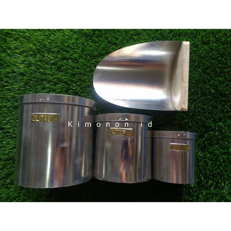 TAKARAN Literan alat takar liter satu set bahan besi anti karat