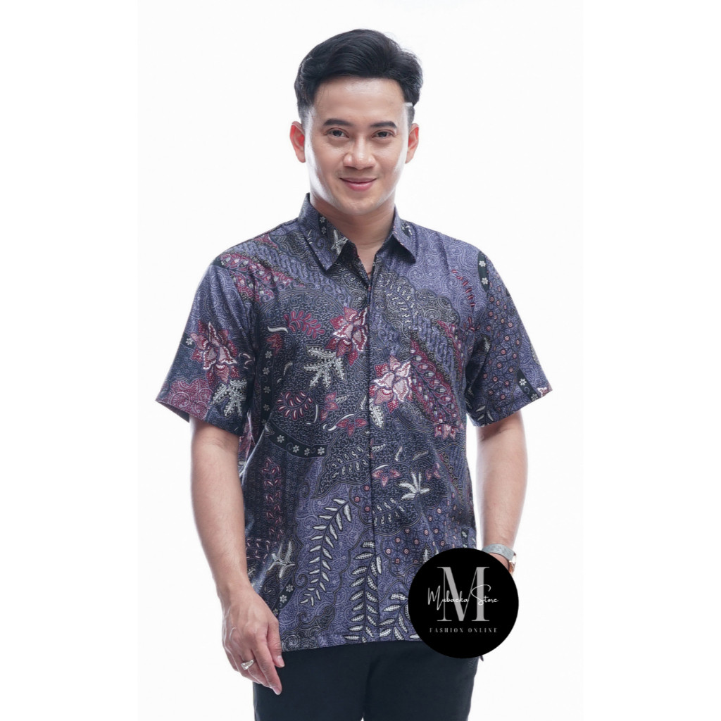Baju Batik Pria Dewasa Murah Kemeja Lengan Pendek Terbaru 2025 Modern Mewah Seragam Kondangan