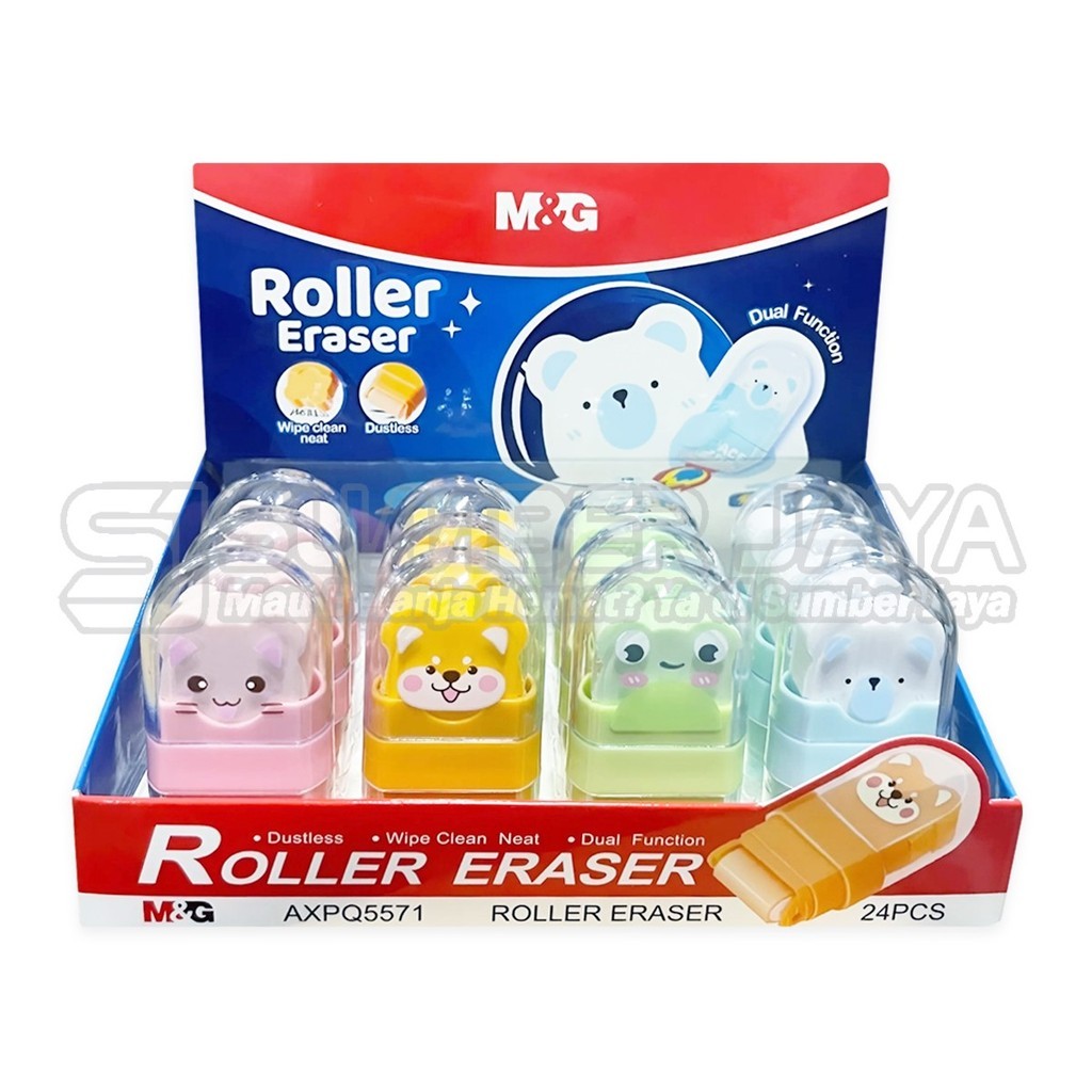

M&G Roller Eraser Space Pets AXPQ5571 Animals AXP963NA Penghapus Karet Pensil 2 Sisi 2in1 Lucu Murah