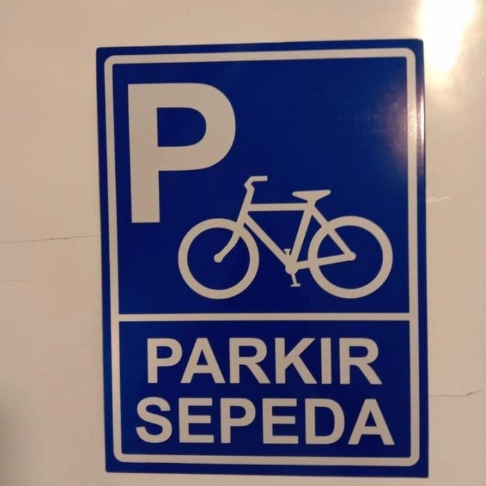 

TL plat parkir sepeda / sign plat aluminium parkir sepeda tanda rambu k3 - Biru, 20x30
