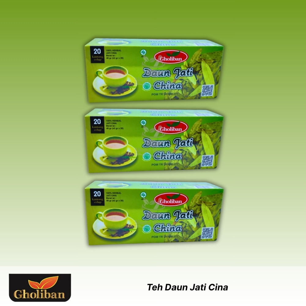 

GHOLIBAN - Teh Daun Jati Cina - 3 x 40gr